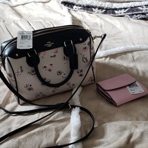 Coach purse and matching wallet